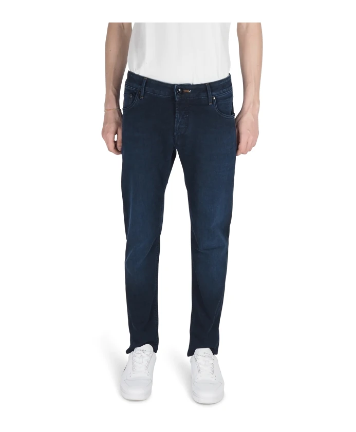 Темно-Синие узкие хлопковые джинсы Hand Picked, синий
Темно-Синие узкие хлопковые джинсы Hand Picked, синий