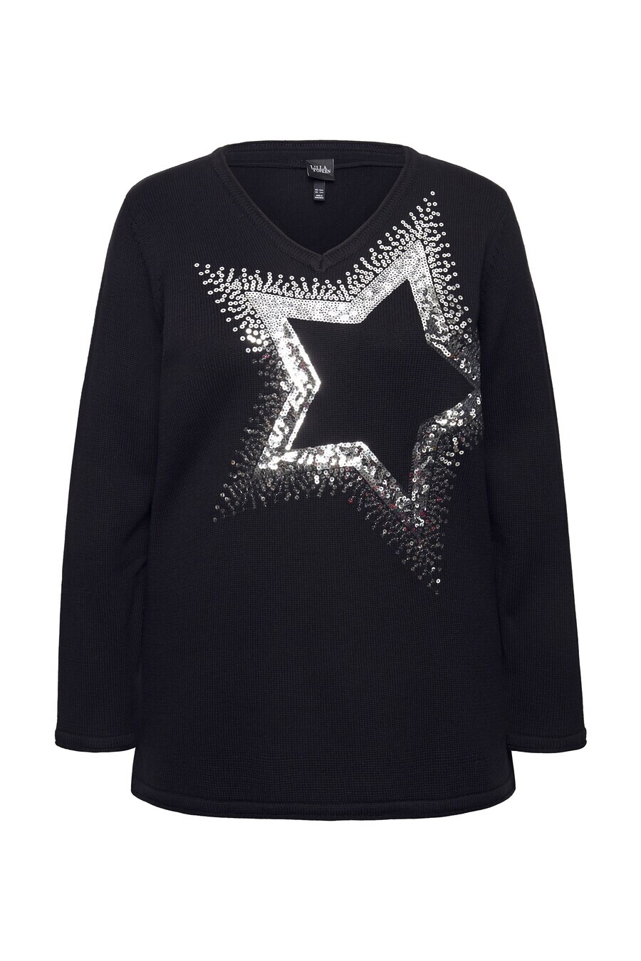 Тонкий вязаный свитер Ulla Popken Sweater, черный
Тонкий вязаный свитер Ulla Popken Sweater, черный