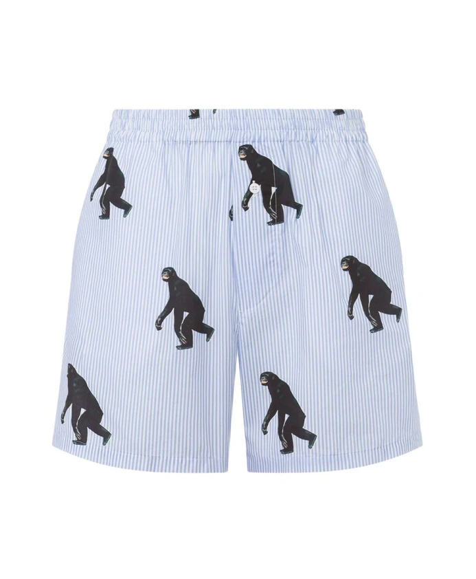 Хлопковые брюки в синюю полоску Moschino, синий
Хлопковые брюки в синюю полоску Moschino, синий