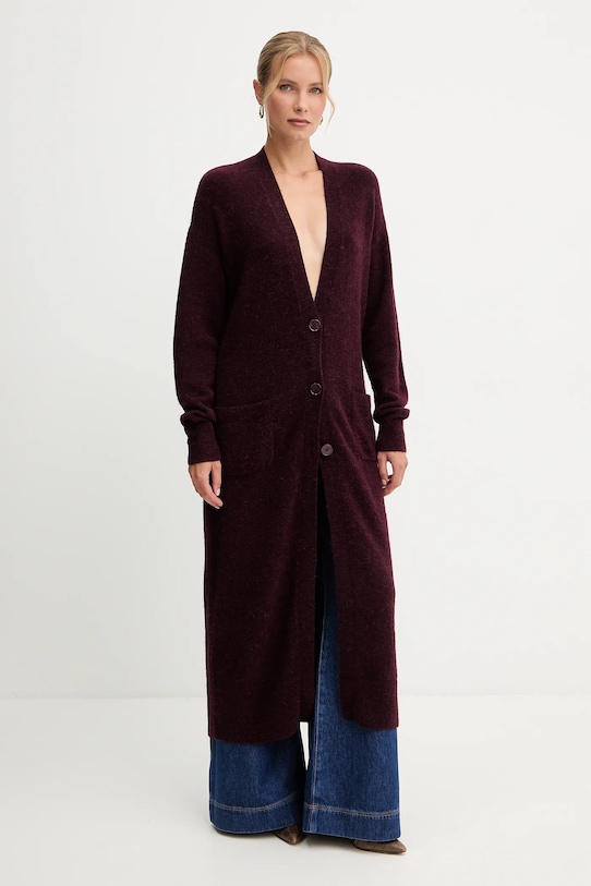 Кардиган с альпакой Patrizia Pepe, бордовый
Кардиган с альпакой Patrizia Pepe, бордовый