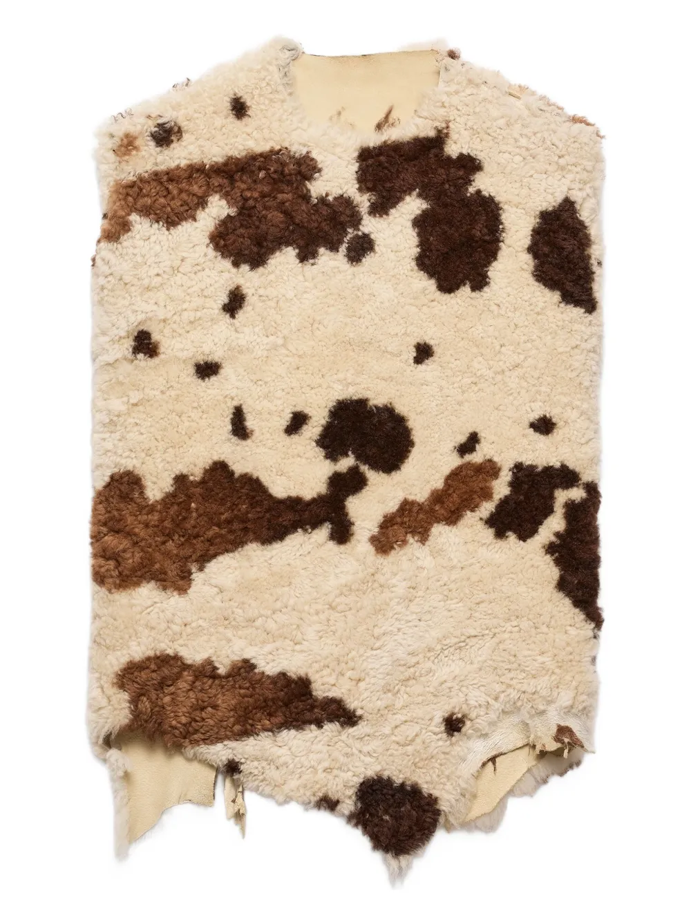 Жилет из овчины с асимметричным подолом Prada, нейтральный
Жилет из овчины с асимметричным подолом Prada, нейтральный