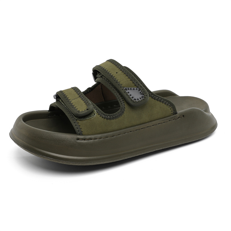 SOBB Резиновые подошвы устойчивые к истиранию амортизирующие шлепанцы мужские черные оливково-зеленые, цвет Olive Green 
SOBB Резиновые подошвы устойчивые к истиранию амортизирующие шлепанцы мужские черные оливково-зеленые, цвет Olive Green