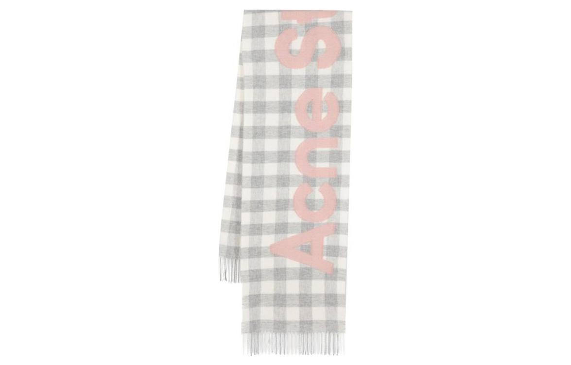 Клетчатый шарф с логотипом Acne Studios, белый
Клетчатый шарф с логотипом Acne Studios, белый