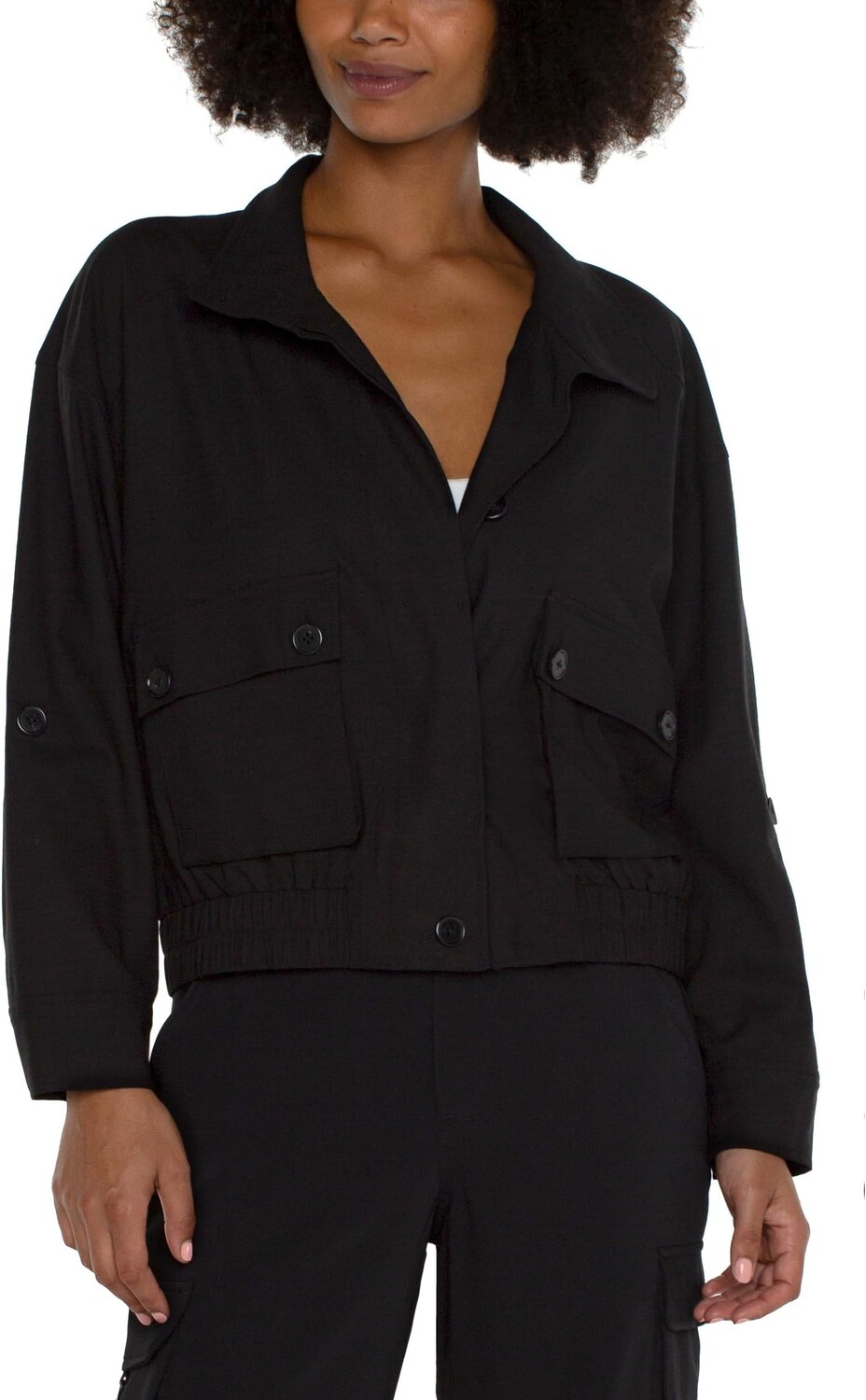 Куртка Liverpool Los Angeles Textured Stretch Woven Utility Jacket with Cinch Hem, черный
Куртка Liverpool Los Angeles Textured Stretch Woven Utility Jacket with Cinch Hem, черный