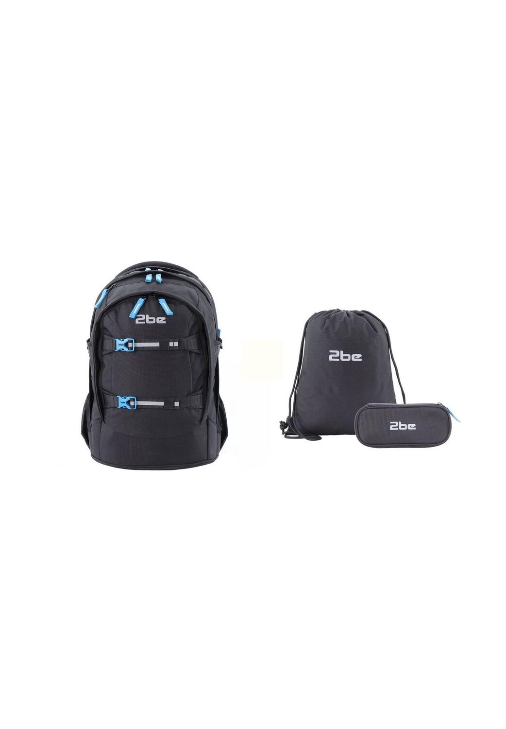 Набор из трех черных школьных рюкзаков, спортивной сумки и пенала 2be, черный
Набор из трех черных школьных рюкзаков, спортивной сумки и пенала 2be, черный