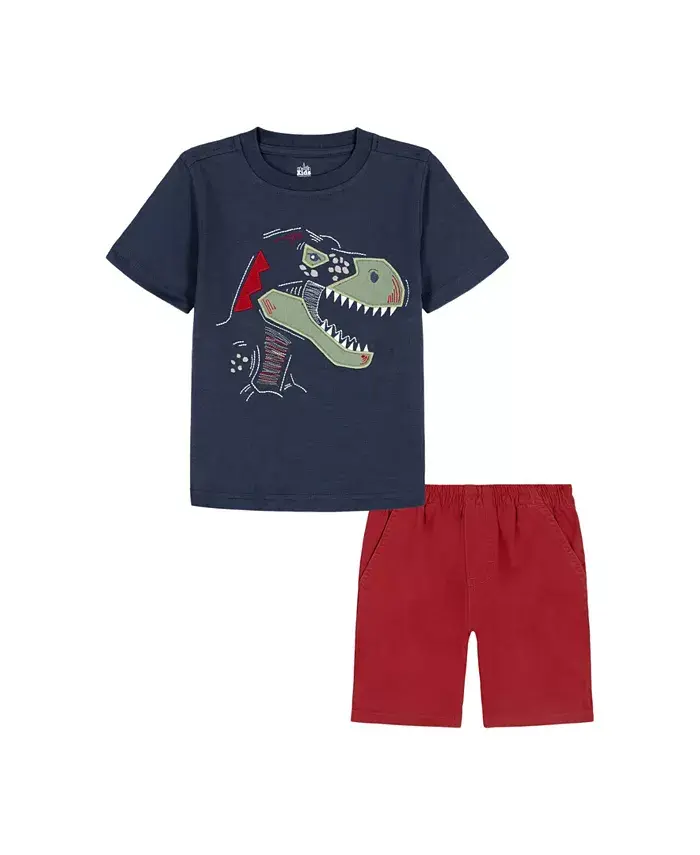 Детский комплект для мальчиков: футболка с принтом из джерси и шорты-карго из твила (2 предмета) Kids Headquarters
Детский комплект для мальчиков: футболка с принтом из джерси и шорты-карго из твила (2 предмета) Kids Headquarters