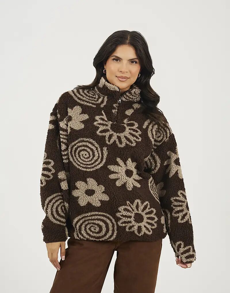 Толстовка Brave Soul Quarter с цветочным принтом на молнии из шерпа шоколадного цвета
Толстовка Brave Soul Quarter с цветочным принтом на молнии из шерпа шоколадного цвета