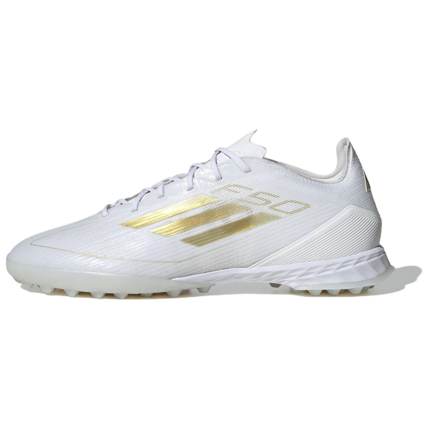 Футбольные бутсы F50 унисекс с низким верхом белые/золотые Adidas
Футбольные бутсы F50 унисекс с низким верхом белые/золотые Adidas
