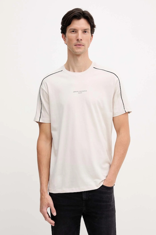 Хлопковая футболка Armani Exchange, бежевый
Хлопковая футболка Armani Exchange, бежевый