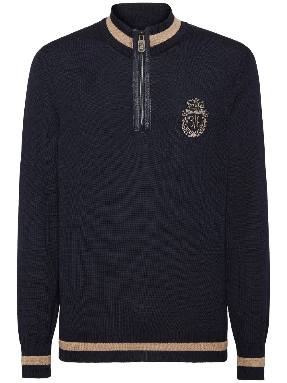 Джемпер с вышитым логотипом Billionaire, синий
Джемпер с вышитым логотипом Billionaire, синий