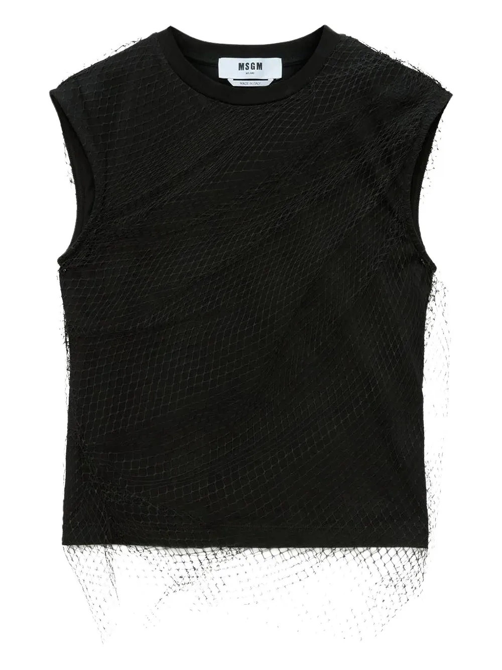 Майка с сетчатой накладкой MSGM, черный
Майка с сетчатой накладкой MSGM, черный