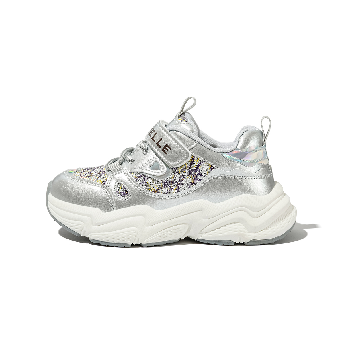 Низкие детские кроссовки для повседневной жизни BELLE, серебряный 
Низкие детские кроссовки для повседневной жизни BELLE, серебряный