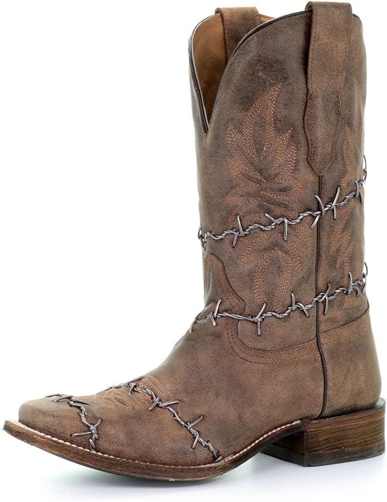 Ковбойские сапоги Corral для мужчин, коричневые, ручной работы, Западные сапоги с квадратным носком и дизайном с колючей проволокой Corral Boots
Ковбойские сапоги Corral для мужчин, коричневые, ручной работы, Западные сапоги с квадратным носком и дизайном с колючей проволокой Corral Boots