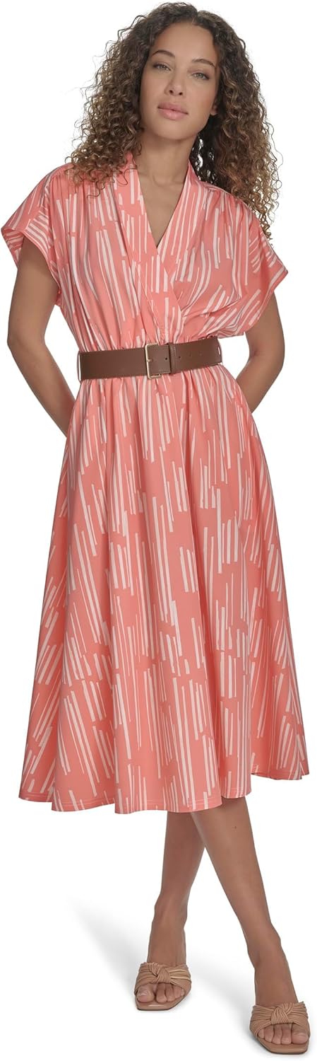 Женское платье, полосатая дорожная юбка-миди Calvin Klein с поясом, Tulip Multi
Женское платье, полосатая дорожная юбка-миди Calvin Klein с поясом, Tulip Multi