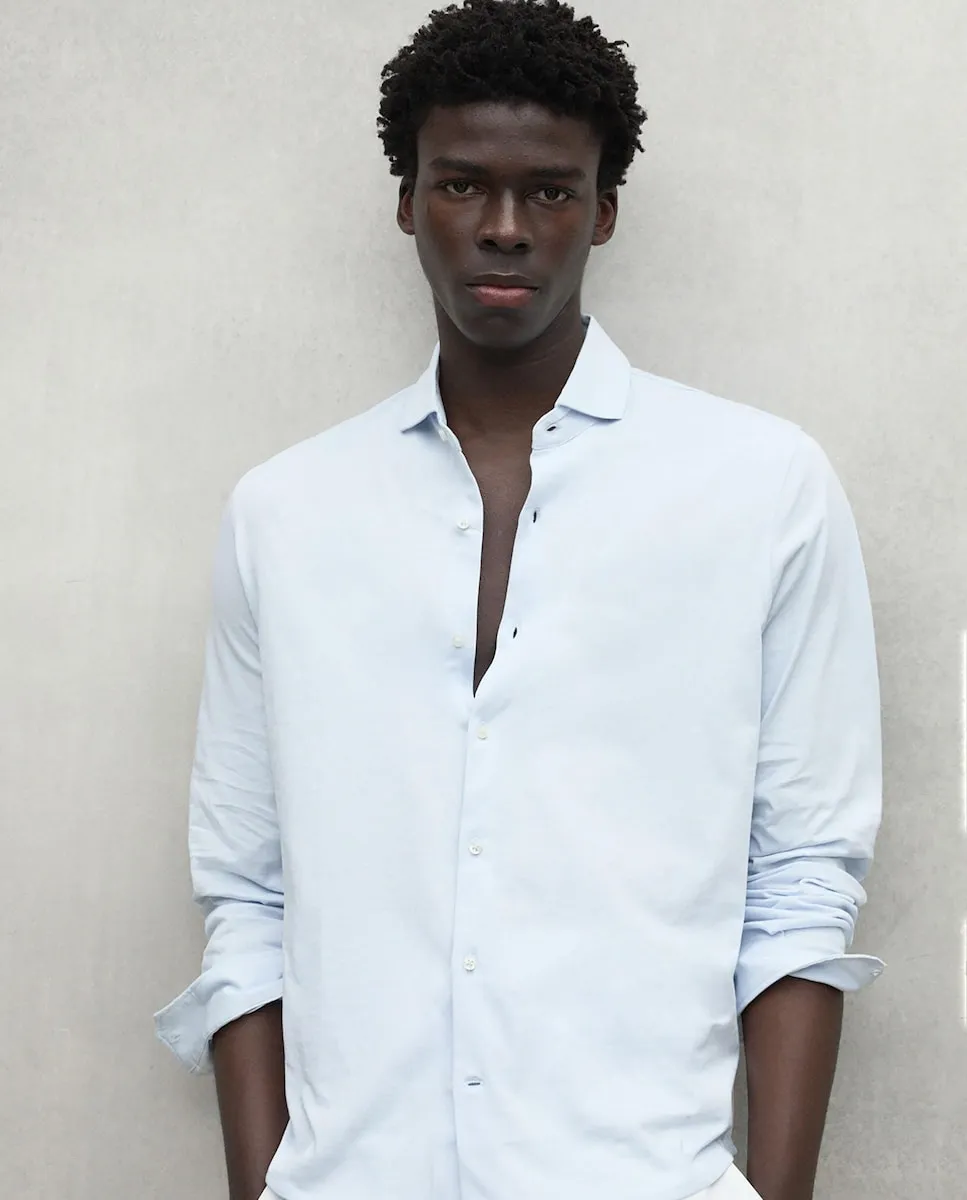 Простая мужская рубашка с длинным рукавом Ecoalf, голубой
Простая мужская рубашка с длинным рукавом Ecoalf, голубой