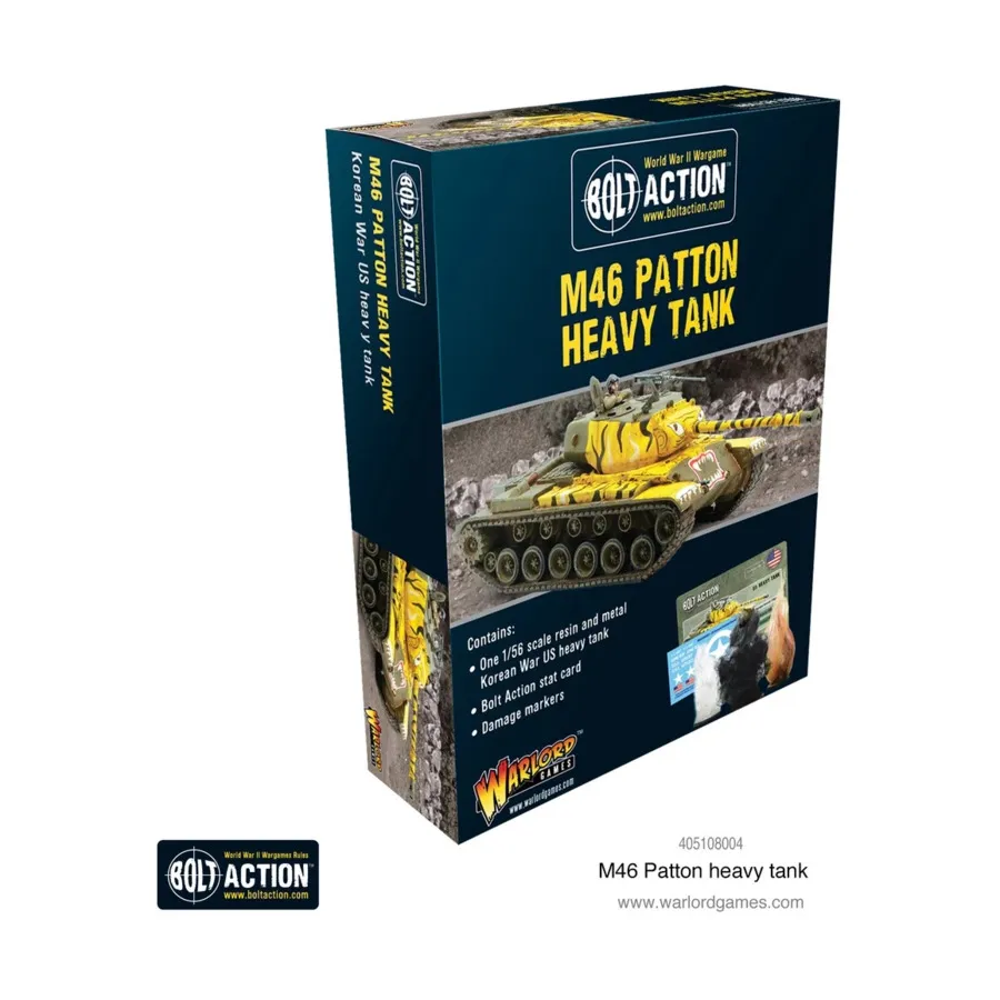 Тяжелый танк М46 Паттон, Bolt Action - Korean War (28mm)
Тяжелый танк М46 Паттон, Bolt Action - Korean War (28mm)