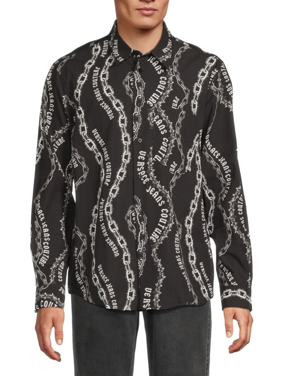 Спортивная футболка с логотипом цепи Versace Jeans Couture, черный
Спортивная футболка с логотипом цепи Versace Jeans Couture, черный