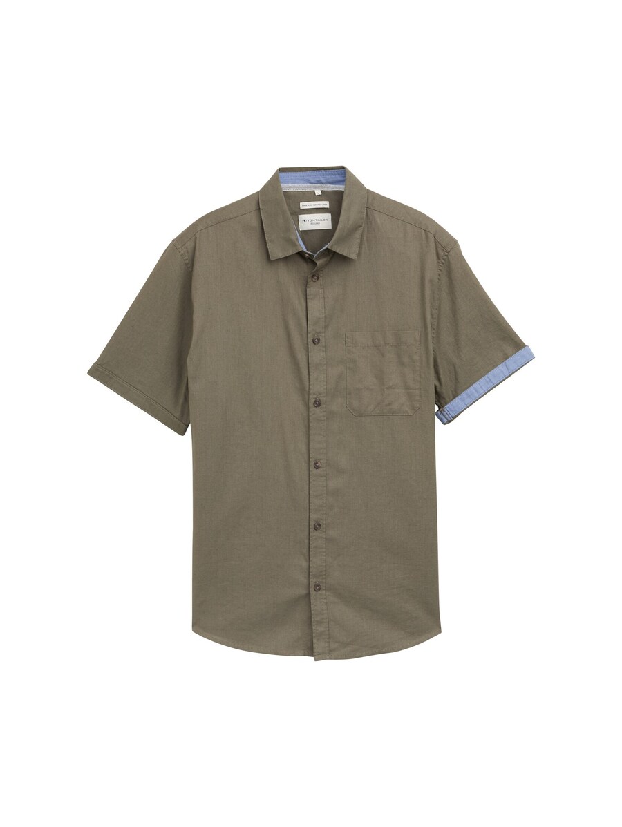 Рубашка на пуговицах классического кроя TOM TAILOR, оливковый
Рубашка на пуговицах классического кроя TOM TAILOR, оливковый