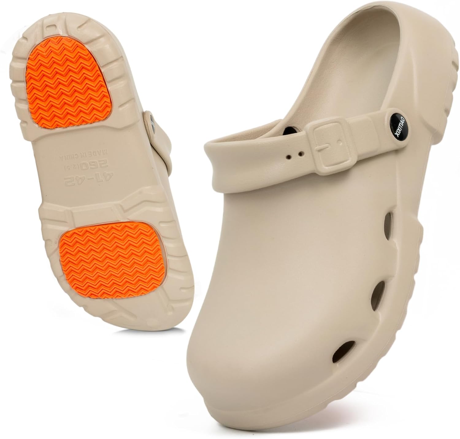 Рабочие сабо HORMAUWORD унисекс для мужчин и женщин, с отверстиями, дышащие, противоскользящие, с поддержкой свода стопы, легкие пляжные тапочки для медсестер, садоводов, для использования в помещении и на открытом воздухе, хаки
Рабочие сабо HORMAUWORD унисекс для мужчин и женщин, с отверстиями, дышащие, противоскользящие, с поддержкой свода стопы, легкие пляжные тапочки для медсестер, садоводов, для использования в помещении и на открытом воздухе, хаки