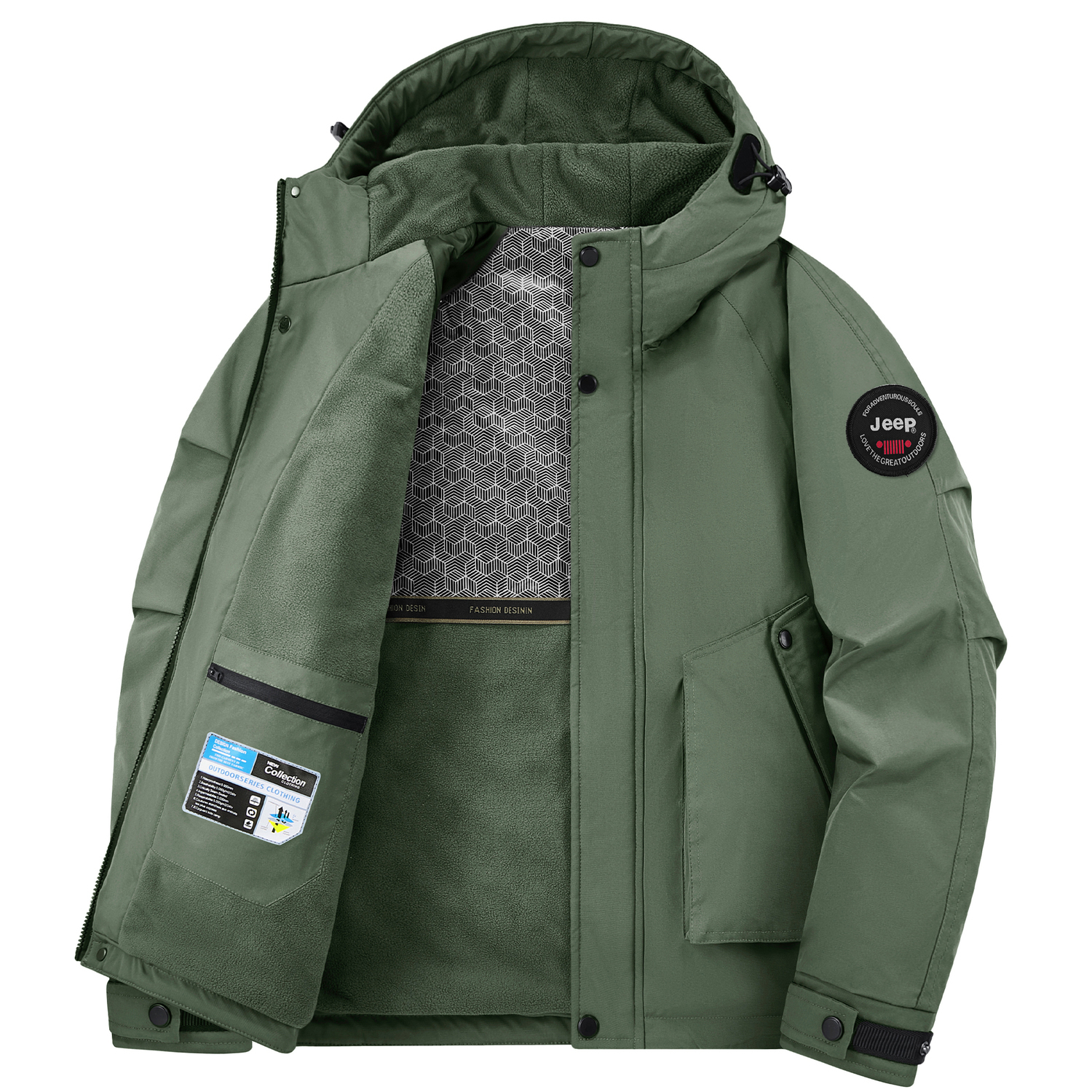 Пуховик Unisex Hooded Thickened Jeep, army зеленый
Пуховик Unisex Hooded Thickened Jeep, army зеленый