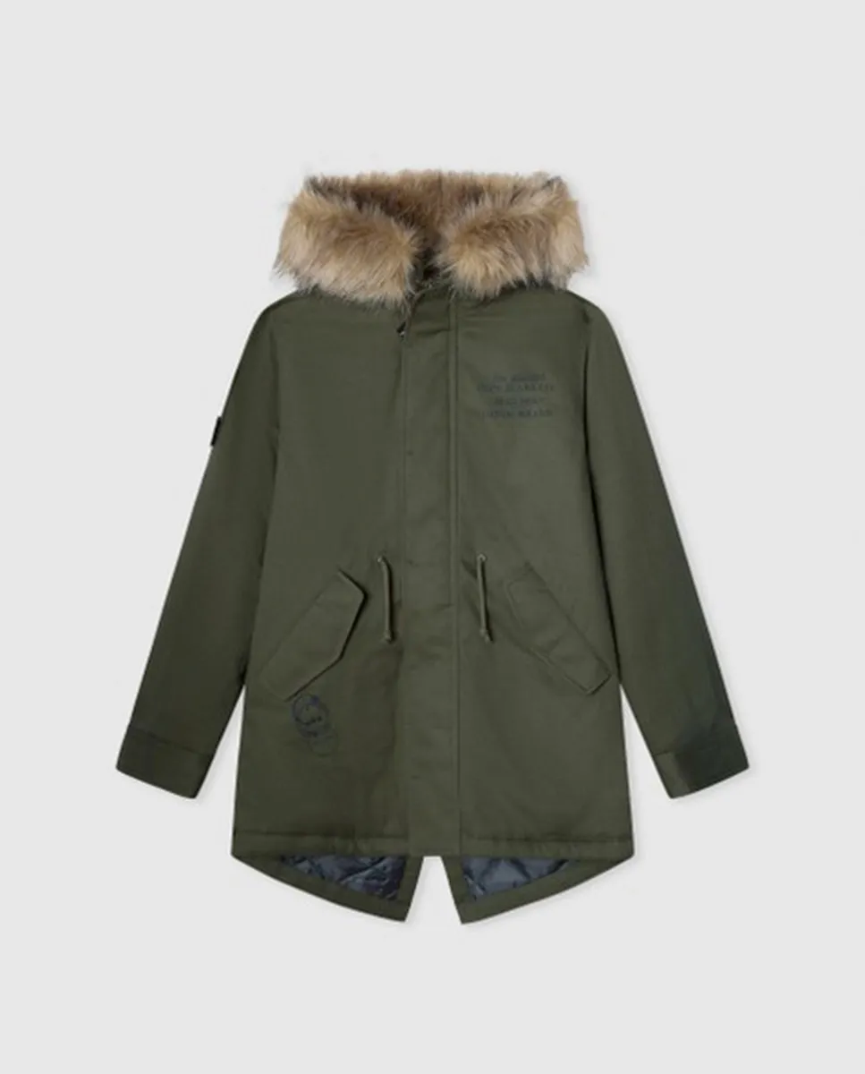 Длинная детская куртка Farron Pepe Jeans, военный зеленый
Длинная детская куртка Farron Pepe Jeans, военный зеленый