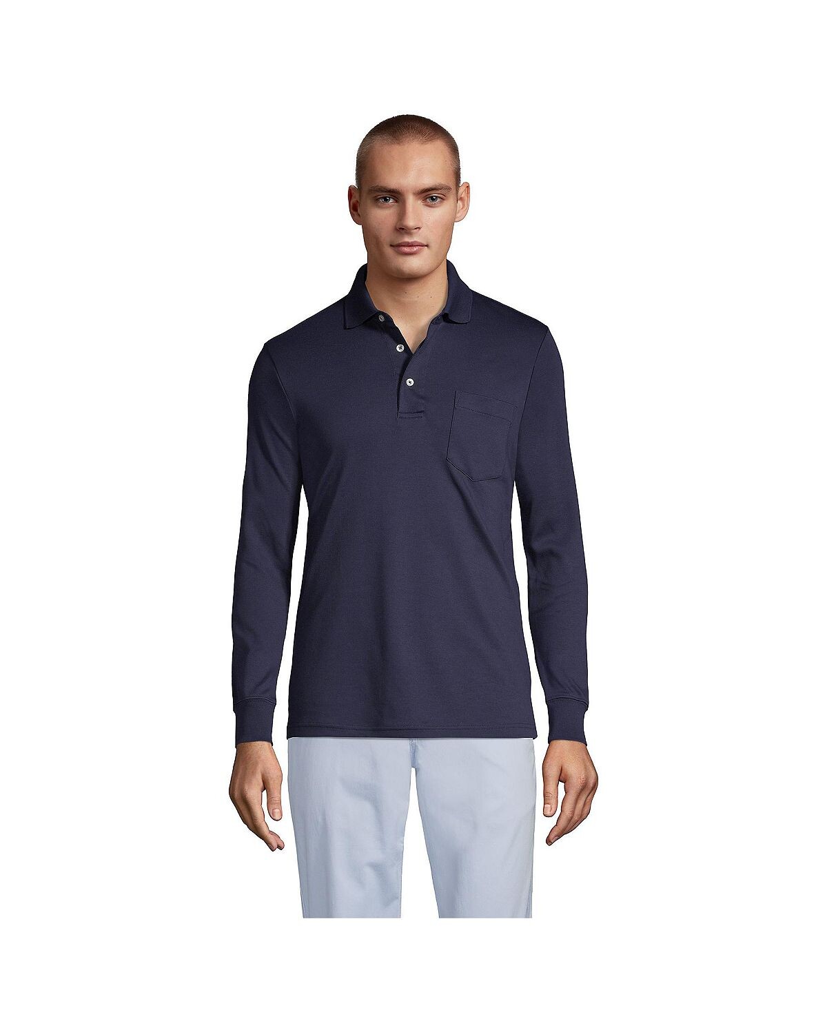 Мужская супермягкая рубашка-поло Supima с длинными рукавами и карманом Lands' End
Мужская супермягкая рубашка-поло Supima с длинными рукавами и карманом Lands' End