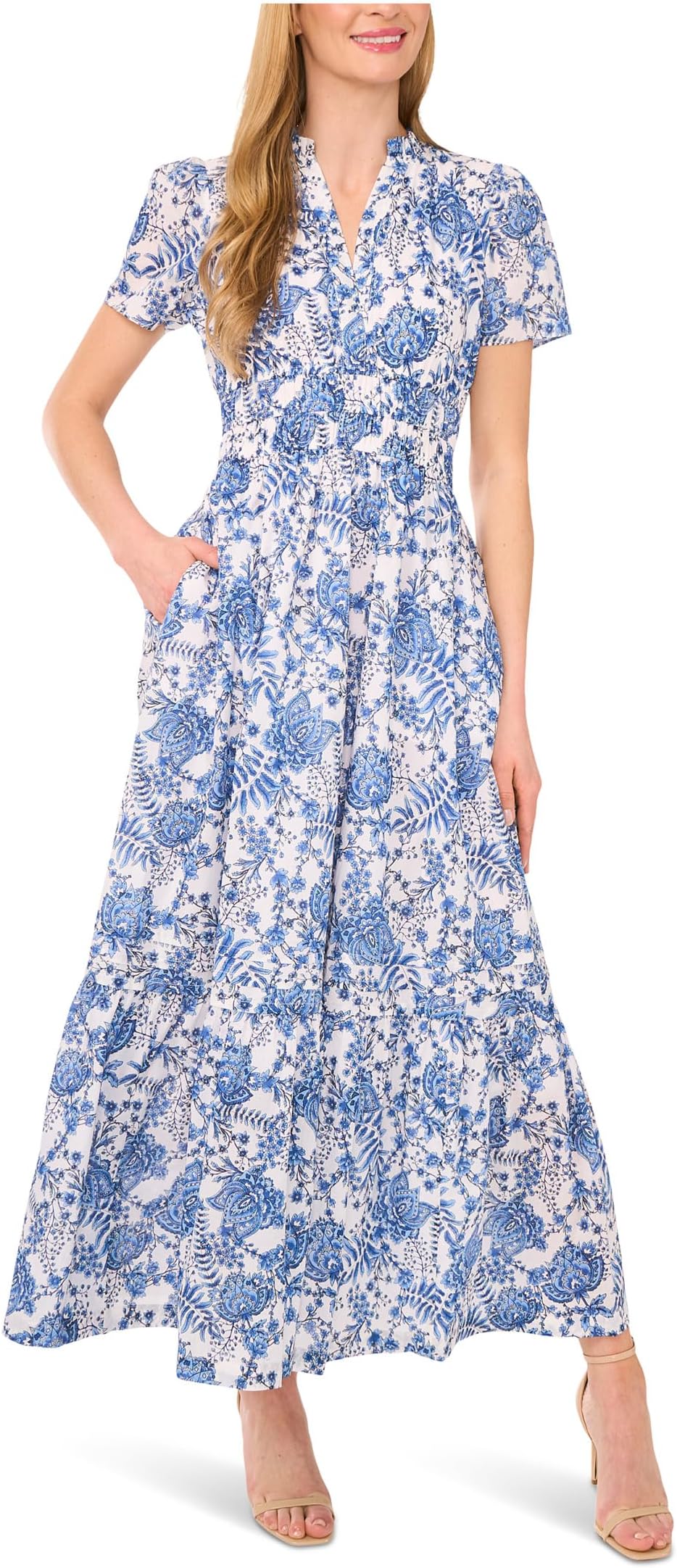 Платье CeCe Floral Cotton Double Elastic Waist Maxi Dress, Ultra White
Платье CeCe Floral Cotton Double Elastic Waist Maxi Dress, Ultra White