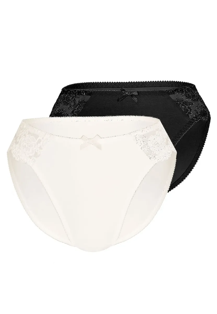 Трусики Sassa (2 шт.) с кружевной вставкой, черный
Трусики Sassa (2 шт.) с кружевной вставкой, черный