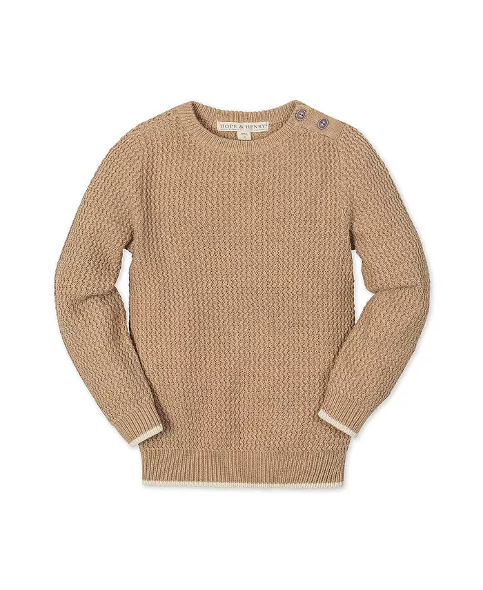 Органический свитер с длинными рукавами и круглым вырезом на пуговицах для мальчиков и малышей Hope & Henry, коричневый
Органический свитер с длинными рукавами и круглым вырезом на пуговицах для мальчиков и малышей Hope & Henry, коричневый