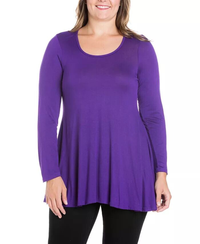 Женская туника больших размеров Poised Swing Top 24seven Comfort Apparel, фиолетовый
Женская туника больших размеров Poised Swing Top 24seven Comfort Apparel, фиолетовый