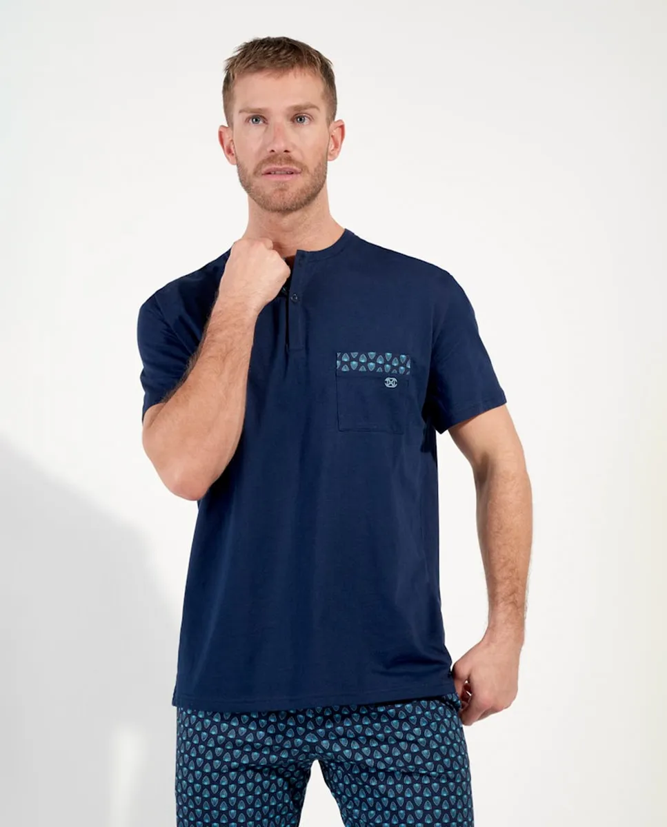 Мужская короткая пижама из трикотажа с принтом Hom, мультиколор
Мужская короткая пижама из трикотажа с принтом Hom, мультиколор