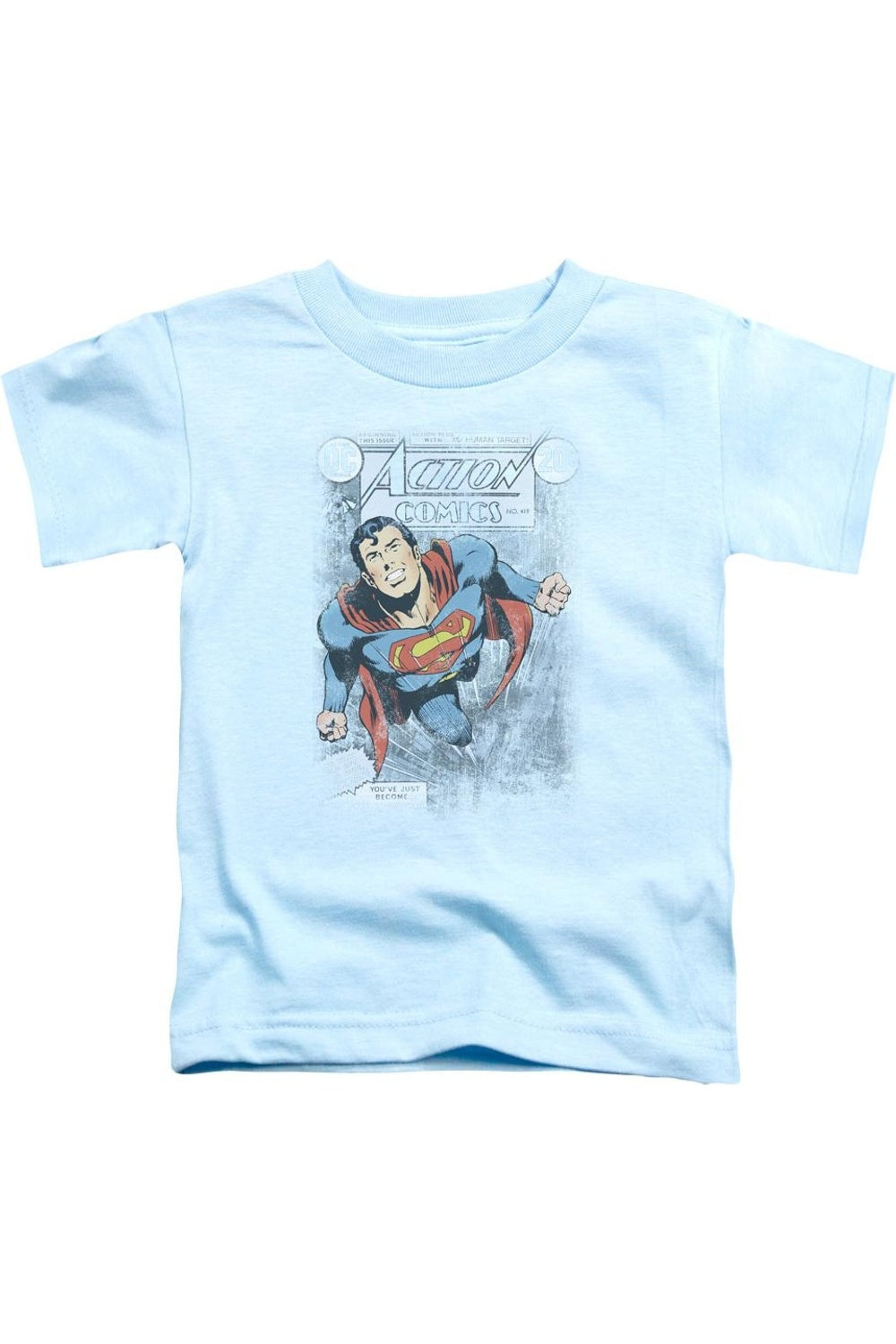 Футболка для малышей Superman Action #419 Distress с коротким рукавом Gildan, светло-голубой
Футболка для малышей Superman Action #419 Distress с коротким рукавом Gildan, светло-голубой