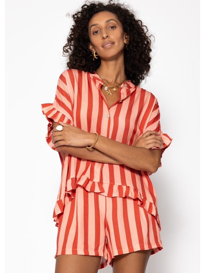 Полосатая блузка с оборкой по низу красного цвета SASSYCLASSY
Полосатая блузка с оборкой по низу красного цвета SASSYCLASSY