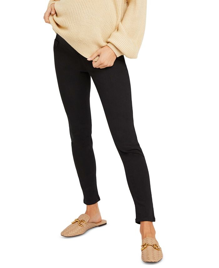 Узкие джеггинсы до щиколотки для беременных синего цвета индиго Motherhood Maternity, черный
Узкие джеггинсы до щиколотки для беременных синего цвета индиго Motherhood Maternity, черный