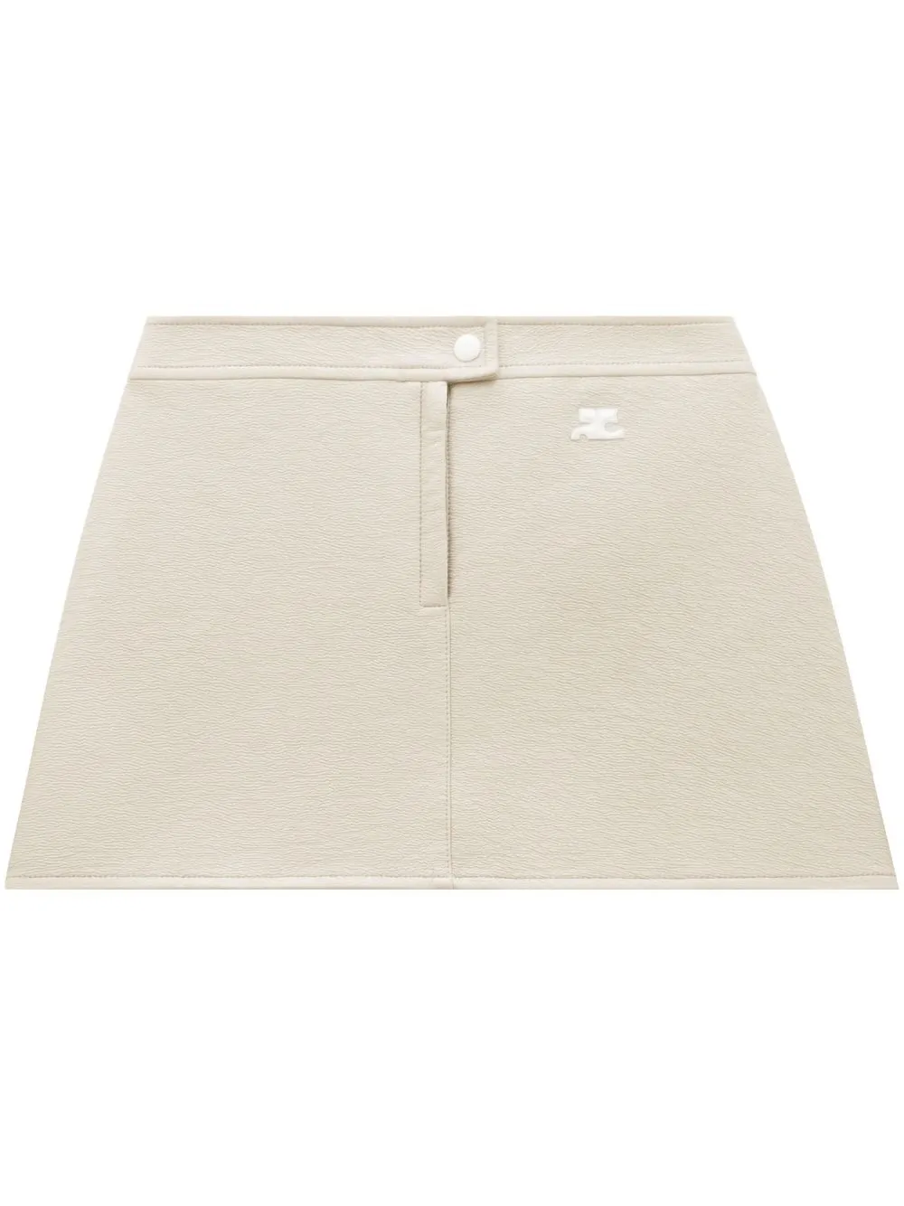 Мини-юбка А-силуэта с нашивкой-логотипом Courrèges, нейтральный
Мини-юбка А-силуэта с нашивкой-логотипом Courrèges, нейтральный