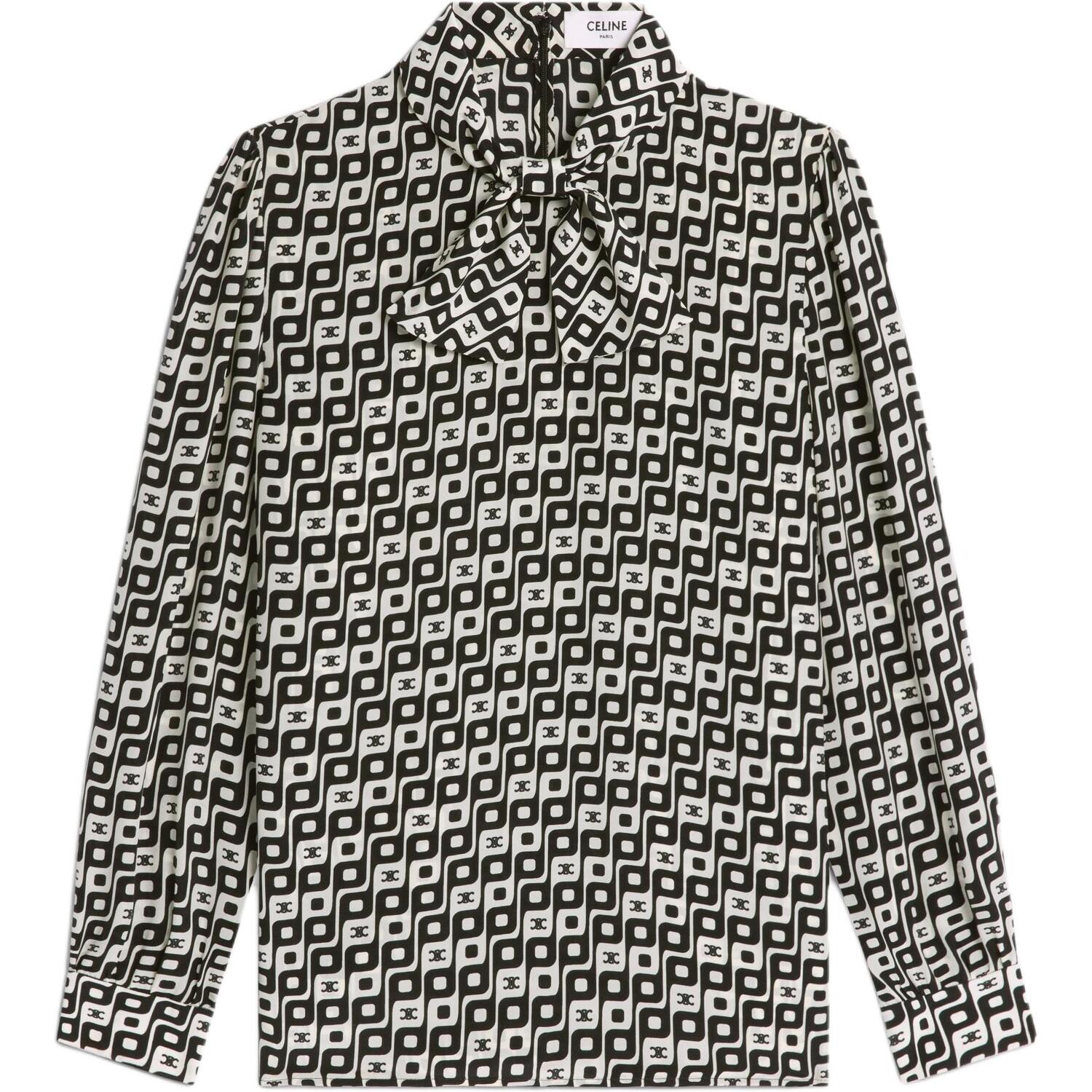 Блузка с бантом из шелка CELINE, черная
Блузка с бантом из шелка CELINE, черная