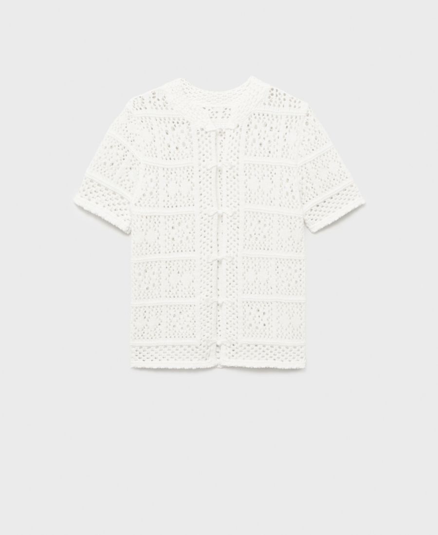 Женский вязаный кардиган с короткими рукавами MANGO, White
Женский вязаный кардиган с короткими рукавами MANGO, White