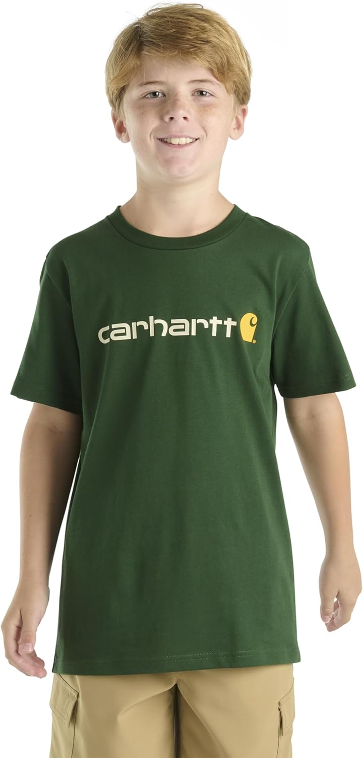 Carhartt мальчиковая футболка с коротким рукавом и логотипом, Dark Green
Carhartt мальчиковая футболка с коротким рукавом и логотипом, Dark Green
