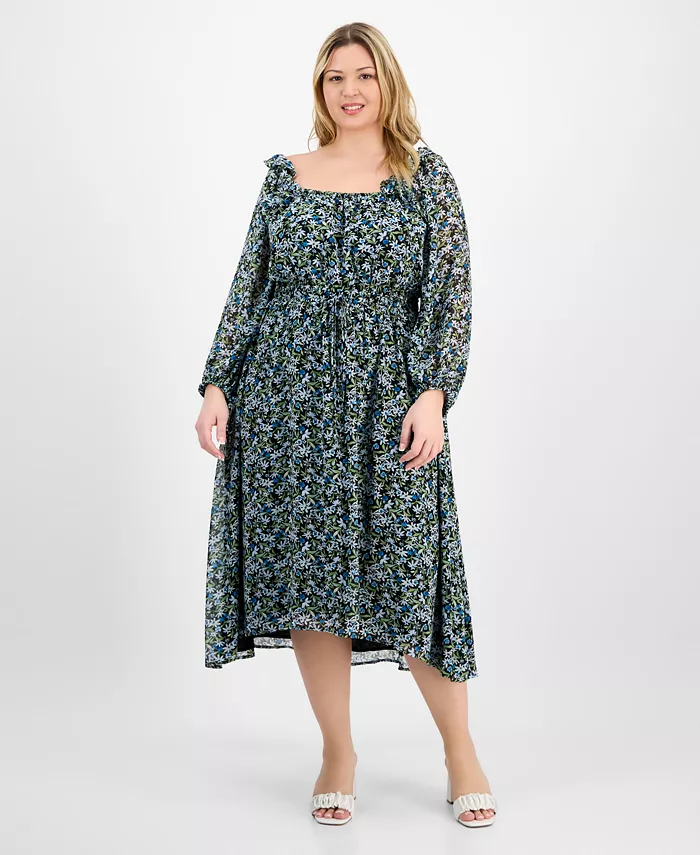 Модное платье больших размеров с цветочным принтом и присборенной талией On 34th, черный
Модное платье больших размеров с цветочным принтом и присборенной талией On 34th, черный