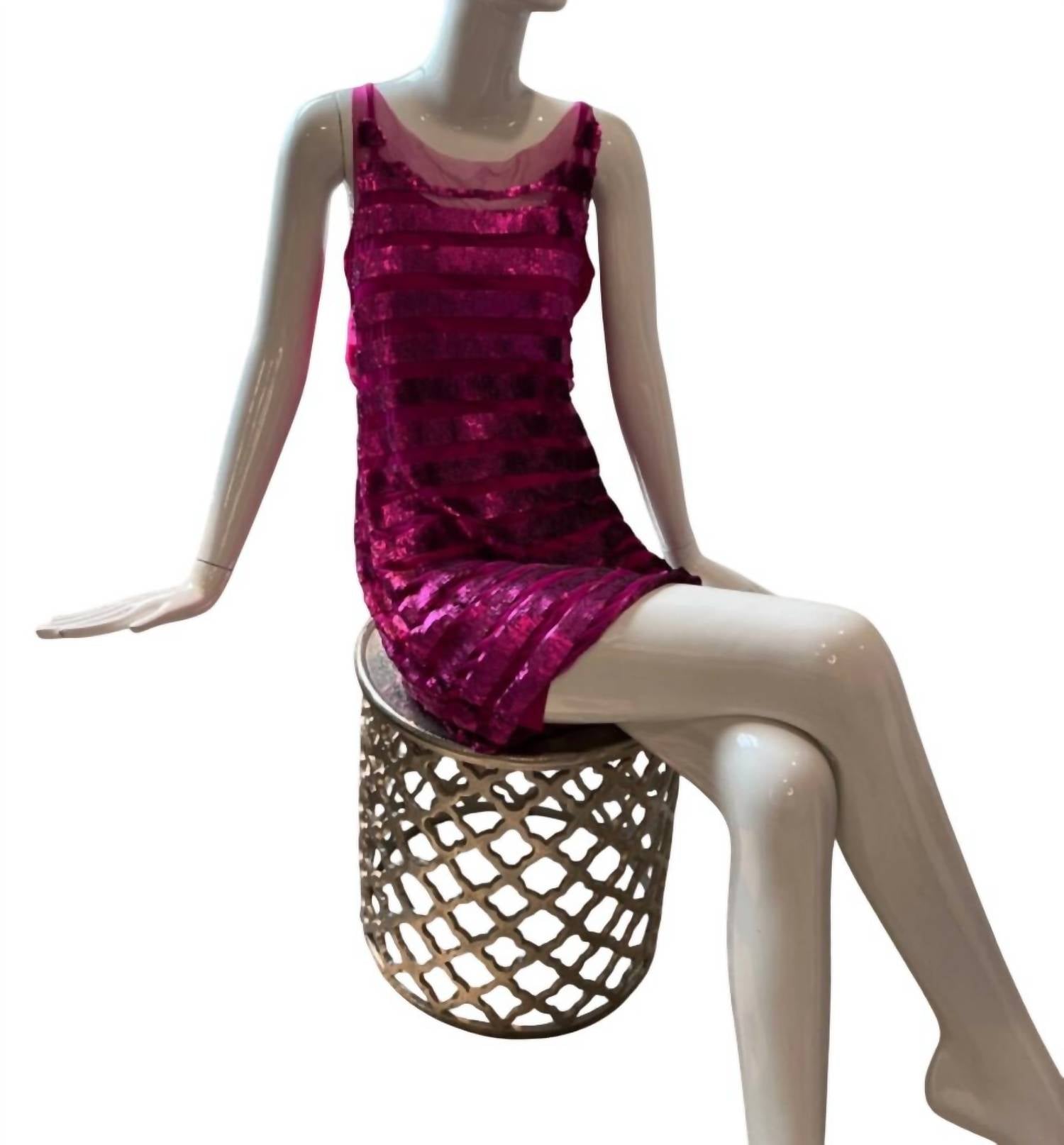 Sleeveless Sequin Dress In Fuchsia Theia
Sleeveless Sequin Dress In Fuchsia Theia