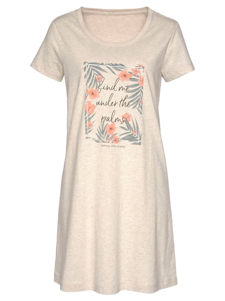 LASCANA Ночная рубашка цвета песочного меланжа
LASCANA Ночная рубашка цвета песочного меланжа