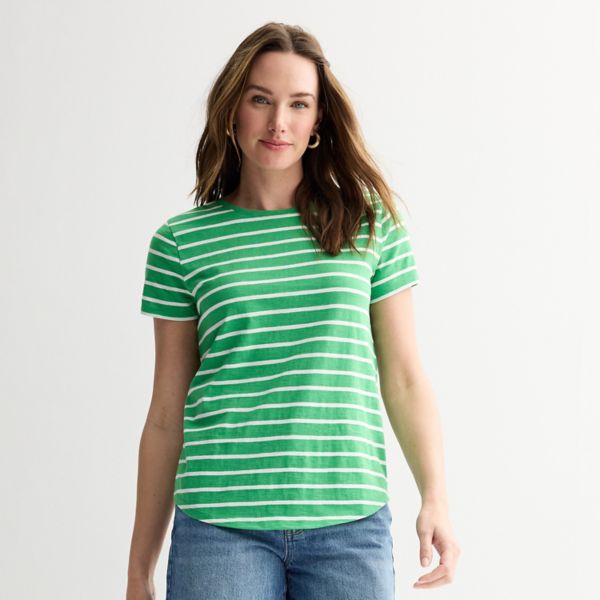 Миниатюрная повседневная футболка с короткими рукавами и круглым вырезом Sonoma Goods For Life, цвет green minimal stripe
Миниатюрная повседневная футболка с короткими рукавами и круглым вырезом Sonoma Goods For Life, цвет green minimal stripe