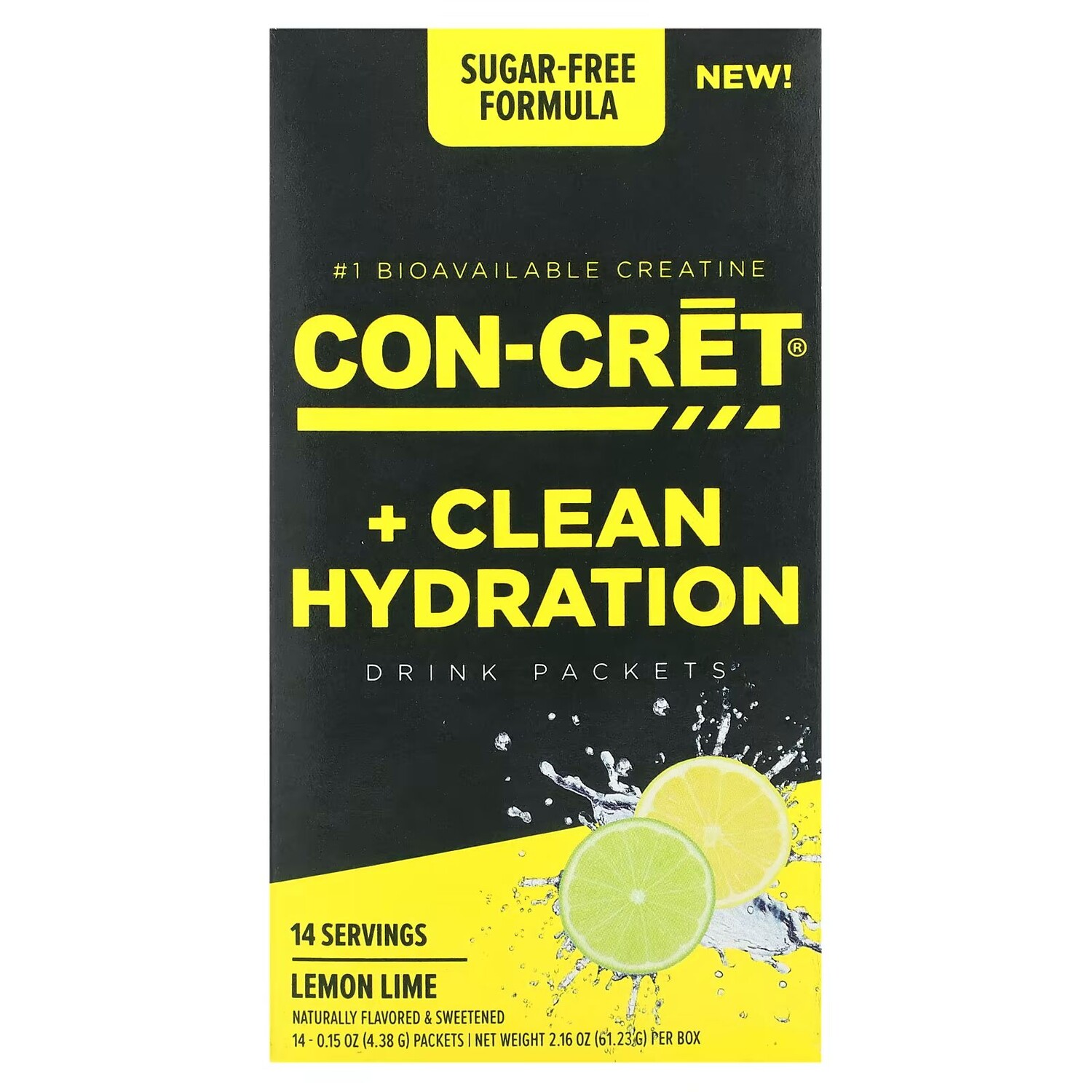 Пакеты для питья Clean Hydration, без сахара, лимон и лайм, 14 пакетов по 0,15 унции (4,38 г) каждый Con-Cret
Пакеты для питья Clean Hydration, без сахара, лимон и лайм, 14 пакетов по 0,15 унции (4,38 г) каждый Con-Cret
