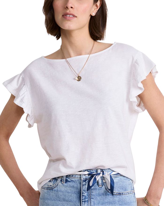 Футболка с рукавами-крылышками из джерси с эффектом слаба Vineyard Vines, белый
Футболка с рукавами-крылышками из джерси с эффектом слаба Vineyard Vines, белый