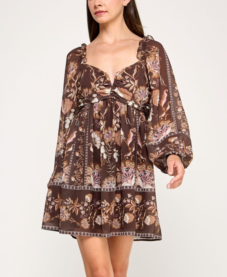 Детское платье с длинными рукавами и цветочным принтом ROW A, Brown
Детское платье с длинными рукавами и цветочным принтом ROW A, Brown