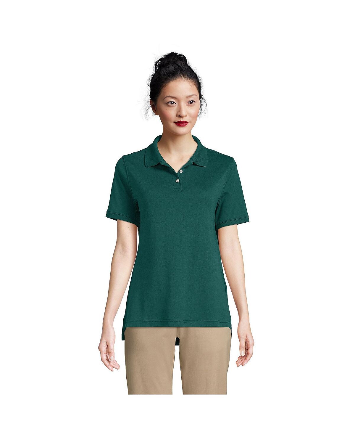 Школьная форма, женская рубашка поло с короткими рукавами и интерлоком Lands' End
Школьная форма, женская рубашка поло с короткими рукавами и интерлоком Lands' End