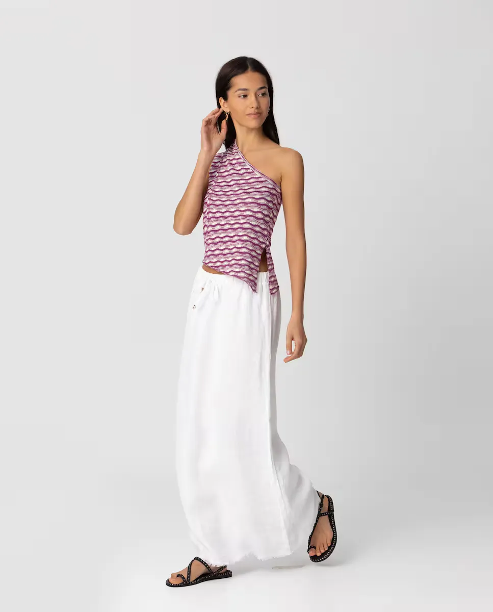 Длинная льняная юбка с бантом на талии Noon, белый
Длинная льняная юбка с бантом на талии Noon, белый
