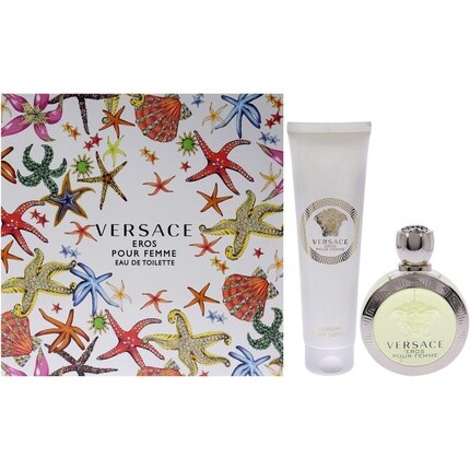 Versace Eros Pour Femme For Women 2 Pc Gift Set 3.4Oz Edt Spray, 5Oz Luxury Body Lotion
Versace Eros Pour Femme For Women 2 Pc Gift Set 3.4Oz Edt Spray, 5Oz Luxury Body Lotion