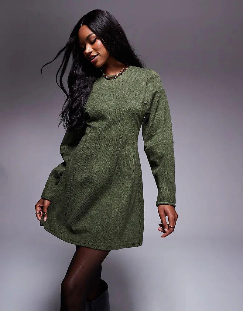 Супермягкое мини-платье цвета хаки с отделкой швами и рукавами-коконами ASOS DESIGN
Супермягкое мини-платье цвета хаки с отделкой швами и рукавами-коконами ASOS DESIGN