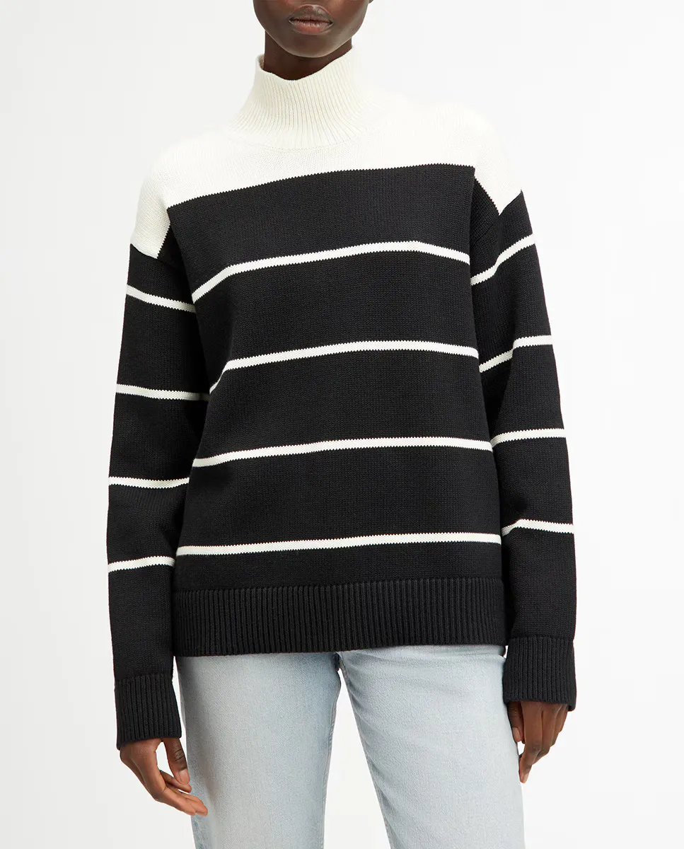 Женский свитер в полоску Calvin Klein, черный
Женский свитер в полоску Calvin Klein, черный